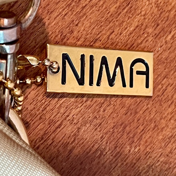 Vintage 1980s Nima Gold Tiger Brooch Triple Pocket Women’s Crossbody Bag Purse - Picture 13 of 13